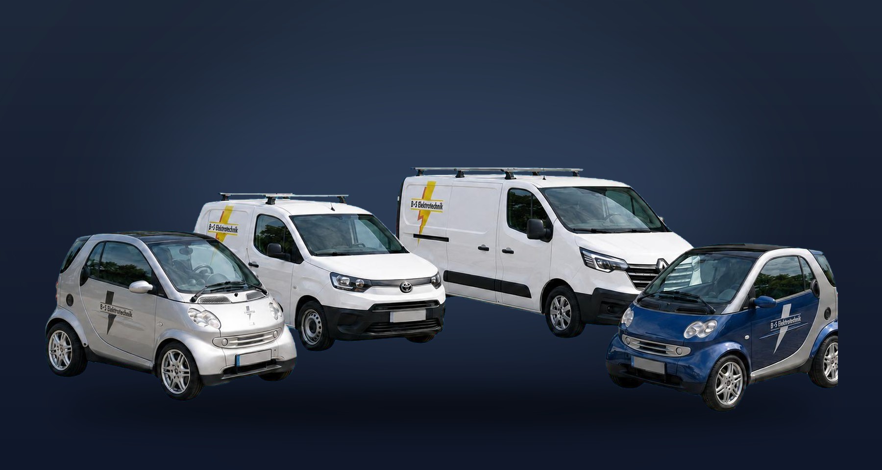 Der Fuhrpark von B+S Elektrotechnik