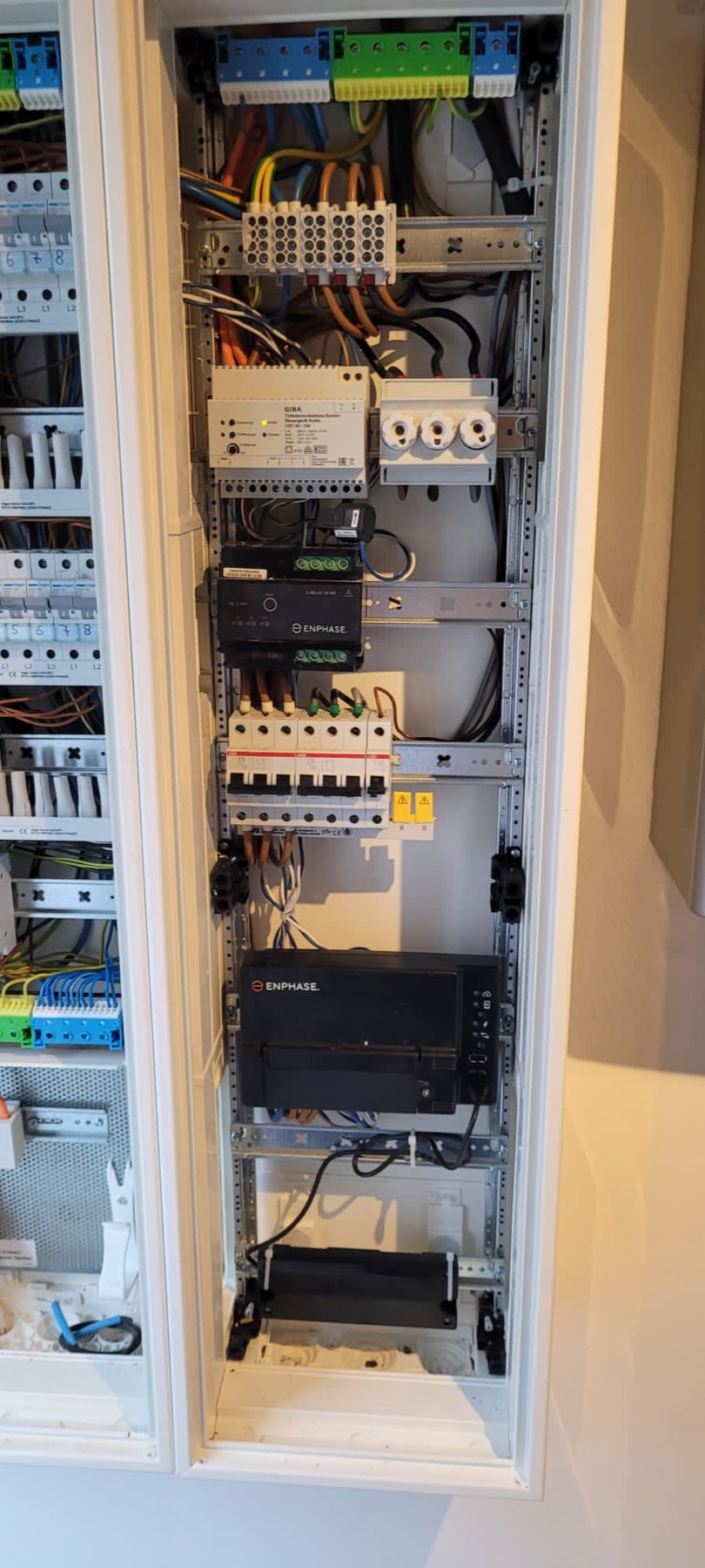 Verteilerschrank mit PV-Wechselrichter und Türkommunikation
